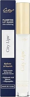 City Beauty City Lips Clear - Plumping Lip Gloss - Hydrate & Volumize - High Shine Lip Plumper - Hyaluronic Acid & Peptides Visibly Smooth Lip Wrinkles - Cruelty-Free