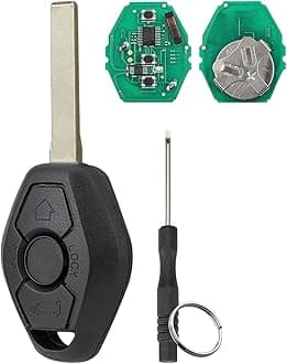 CAS2 868MHZ B-M-W Key Fob For BMW 3 E46 2004 - 2007 / BMW 5 Series E60 E61 Key / BMW 6 Series E63 E64 2003 - 2005 Remote Key Fob ID46 Chip with HU92 Blade Screwdriver Key Ring