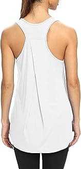 Workout Yoga Athletic Shirts Racerback Long Tank Tops Loose fit for Women