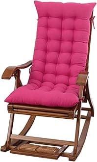 Lounger Cushion Pad, Garden Patio Thick Large Rocking Chair Cushion, Recliner Relax Chair Pad, for Rattan Recliner Indoor Outdoor,rose red,48 * 120cm
