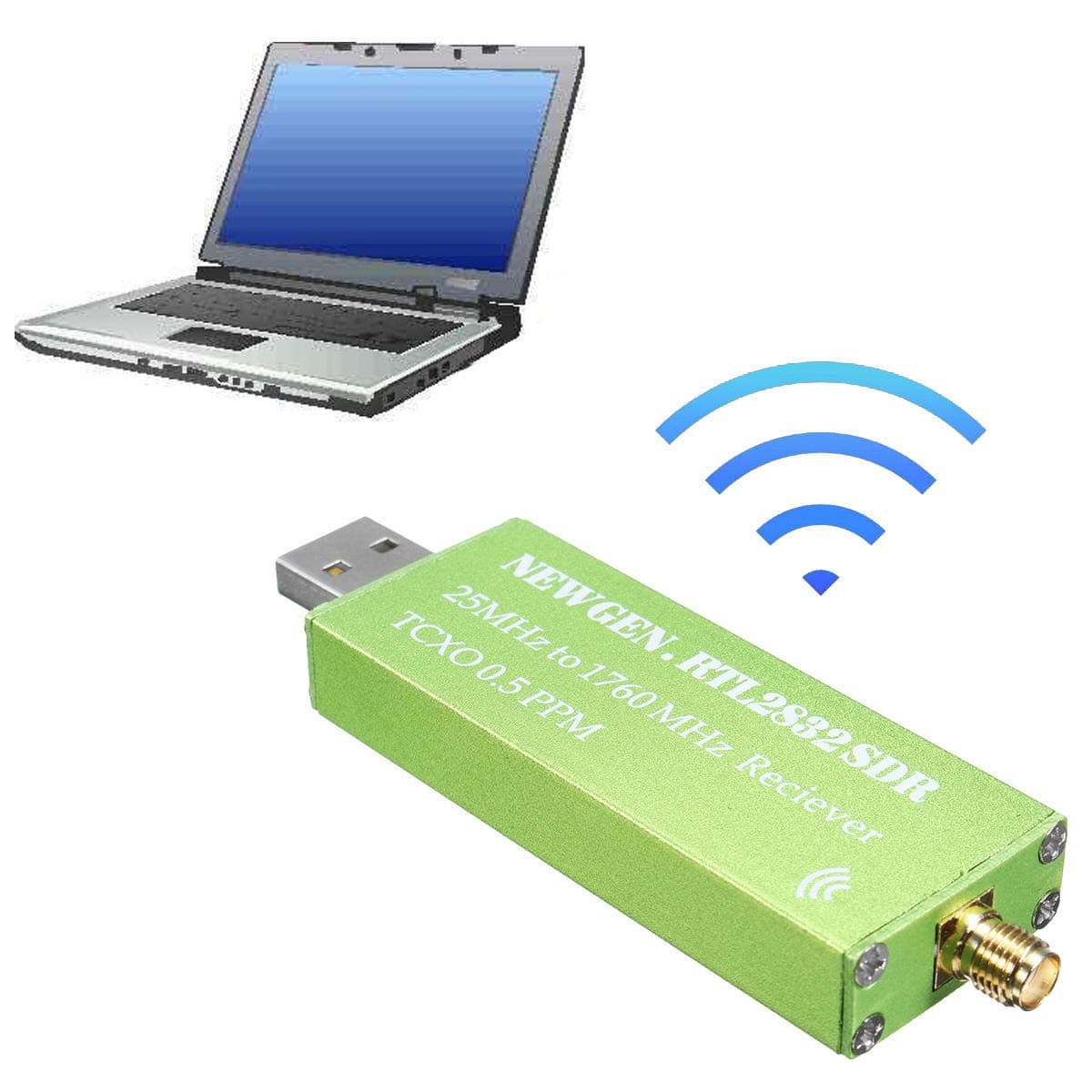 ZJF Computer components general electrical accessories RTL-SDR Wireless Receiver 0.5PPM TCXO HF SMA Support AM/NFM/FM/DSB/USB/L RTL2382U Board