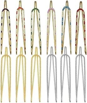 THANU'S CRAFT Multicolor U Safety Saree Pin Brooch for Dresses Kurtis Sari Sadi Pins Women