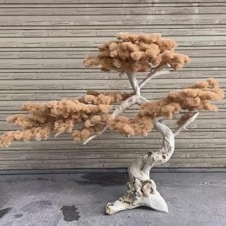 Artificial Tree Faux Podocarpus Plant Slik Fake Guest-Greeting Pine Tree for Home Decor Indoor or Outdoor Office Decoration Housewarming Gift(Size:5mx4m)