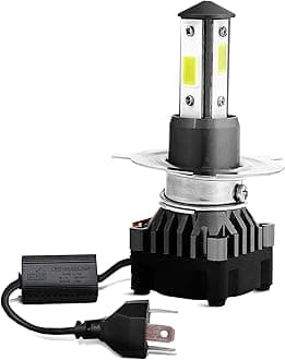 Super HS1 LED Headlight Bulb for Bikes & Scooters - High Speed Cooling Fan, 3000 Lumens, 6000K Pure White - Pack of 1