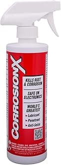 CorrosionX Rust Inhibitor, Industrial-Strength Dielectric Corrosion Prevention, Lubricant & Penetrant for Marine, Automotive, Electronics & RV Use, Protects Bolts, Cables, Engines, 16oz Trigger Spray