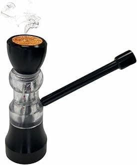AINIFU Portable Mini Round Aluminum Hookah Pipe Set for Travel, Black