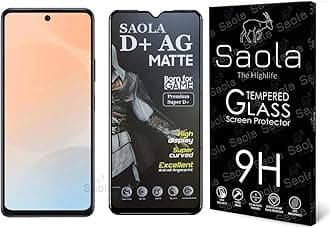 Saola® HD Matte Tempered Glass With 18H Hardness For Infinix Hot 50 Pro 4G (PACK OF 1) with Free Installation Kit. Full screen Coverage. Free Replacement If Received Damaged - 6.78 inch