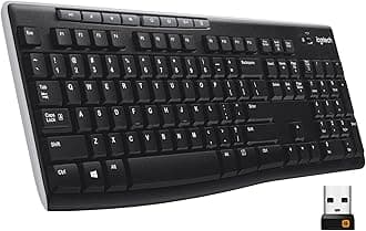 Logitech K270 Wireless Keyboard UK Layout Black 920-003745