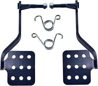 Brake Throttle Pedals with Return Springs Kit for 196cc 6.5hp Road Rocket Azusa Fun Kart Radio Flyer Carter Go Kart Vintage Go Cart Racing Drift Trike Heavy Duty Parts Black