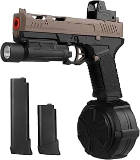 Electric Gel Blaster Toys New X8, Full Auto Splat-Blaster Includes Drum and Goggles for Outdoor Team Game, X2 Upgrade Version for Ages 14+,Sandy