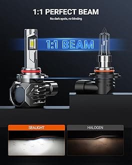 SEALIGHT 9006 Fog Lamps 75,000LM for ATVs & Powersports, 2026 Version, 9×Brightness S7S Series Wireless 9006 Fog Lights 1:1 Real Size 10 Years Lifespan- Pack of 2