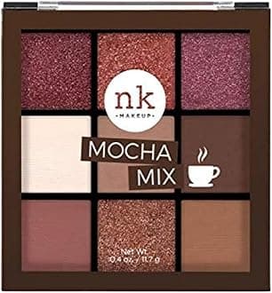 Nicka K Nine Color Eyeshadow Palette, Matte & Shimmery Finish - Mocha Mix, Multicolor, 11.7g