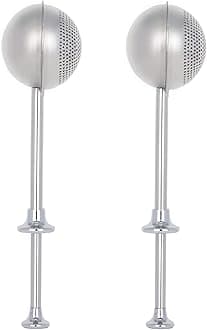 Set of 2 Flour Duster for Baking, Powdered Sugar Shaker Duster, 18/8 Stainless Steel Pick Up and Dust Flour Sifter with Spring-operated Handle for Easy One-handed Operation