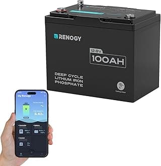 12V 100Ah Trolling Motor Lithium Lifepo4 Battery with Bluetooth, Built in 100A BMS, IP67 Waterproof Group24 Deep Cycle Battery for Yacht, Marine, Boat, RV, Home Backup Energy