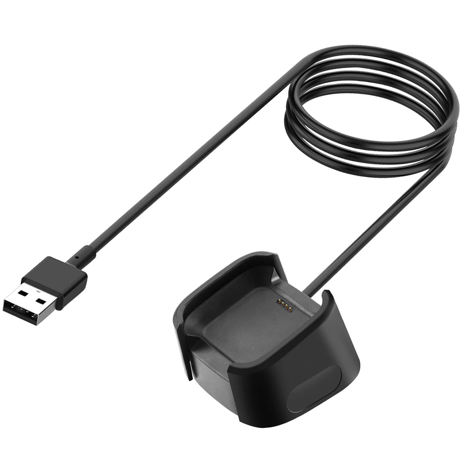 KingAcc Charger Compatible for Versa 2, 1-Pack Replacement USB Charging Cable Cable Dock Cradle Adapter for Fitbit Versa 2 Fitness Smartwatch (ONLY for Versa 2)