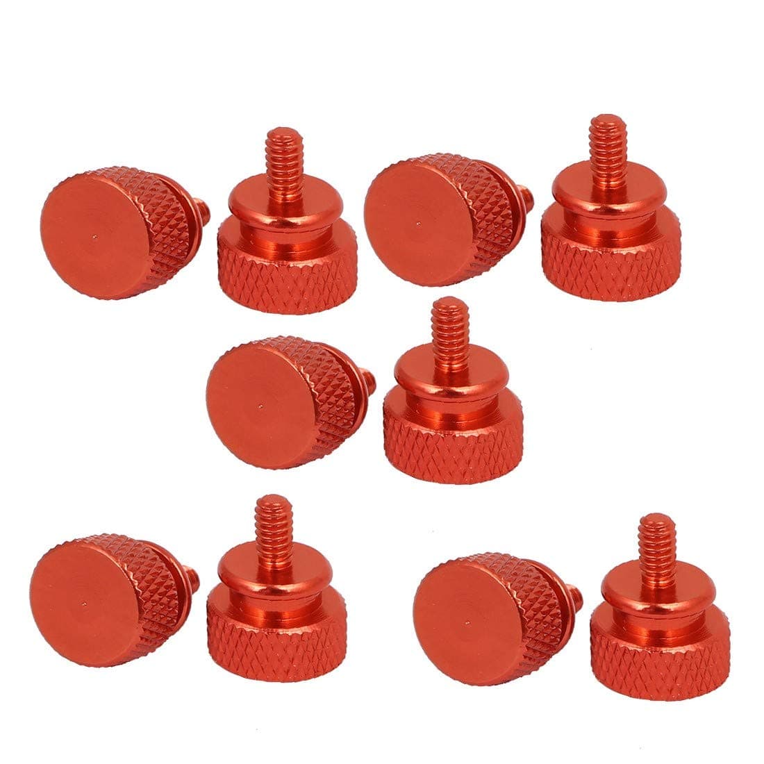 New Lon0167 Computer PC Featured Case Fully Threaded Reliable Efficacy Knurled Thumb Screws Orange 6#-32 10pcs(id:bdf d0 b6 e2f)