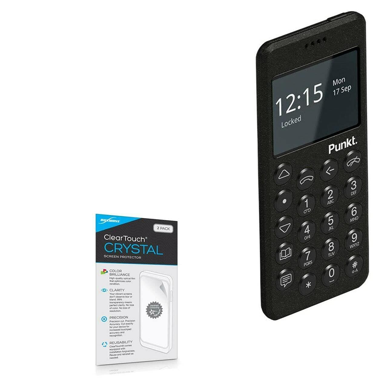 Screen Protector Compatible with Punkt MP02 - ClearTouch Crystal (2-Pack), HD Film Skin - Shields from Scratches for Punkt MP02