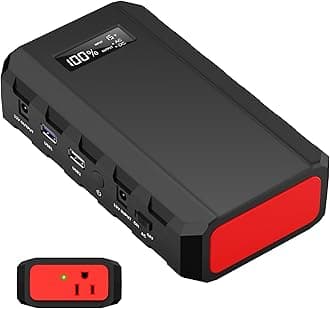 88Wh Portable Power Station 24000mAh Camping Solar Generator(Solar Panel Not Included) Lithium Battery Power 110V/65W AC, DC, USB QC3.0 for Home Camping Emergency Backup Black