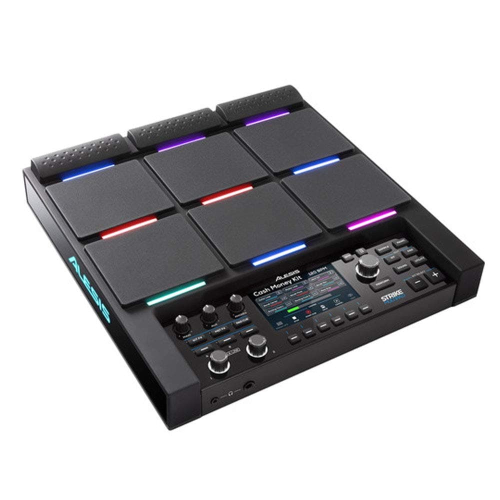 Alesis Strike Multipad | 9-Trigger Percussion Pad with RGB Backlighting, On-Board 2-In/2-Out Soundcard and Radiant 4.3-Inch Display