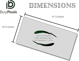 BuyPlastic King ColorCore Plastic Sheet 3/4" x 24" x 48" Arctic White-Black-Artic White Color Core, HDPE Board, High Density Polyethylene Panel