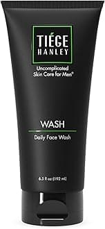 Tiege Hanley Daily Face Wash for Men (WASH) | Gently Removes Dirt, Grime & Excess Oil | Feel Cleansed & Refreshed | Fragrance Free | Dry or Sensitive Skin | 6.5 Ounces