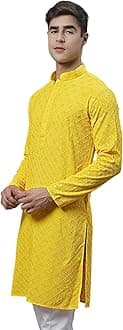 Jompers Men's Chikankari Embroidered and Sequence Kurtas Only
