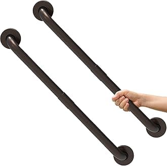 AmeriLuck 24 inches Stainless Steel Bath Safety Grab Bar (2 Pack), ADA Compliant 500lbs Loading Capacity, Oil Rubbed Bronze, KD Version