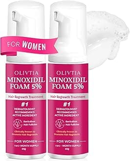 5% Minoxidil Foam for Women Hair Growth: Extra Strength Hair Regrowth Treatment – Revitalize Hair Follicles & Regrow Thicker, Fuller Hair – Hair Loss Solution (4-Month Supply)