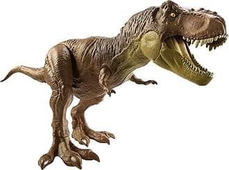 Jurassic World Toys 12-in Dinosaur Figure, Strike & Chomp Action, Sounds, Movable Joints, Great Gift for Ages 4 Years Old & Up,Multicolor,HBK21