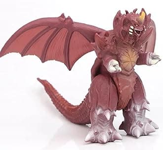 - Action Figures PVC Anime Movable Collectible Model Statue Toys (Destroya God Monster Zilla, Maroon Red Colour, 14cm)