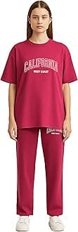 My Swag Women's Cotton Loungewear Set, T-Shirt and Pants Coordinates, Casual Wear