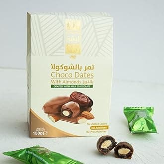 Al Wathba Milk Chocolate Covered Dates - Decadent & Natural Sweet Treat - Authentic Middle Eastern Elegance - 150g