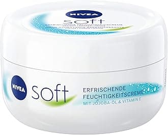 NIVEA Soft Refreshing Moisturising Cream (200 ml), Nourishing Soft Cream with Vitamin E and Jojoba Oil, Fast Absorbing Skin Cream