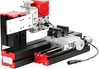 12000RPM 6 in 1Multipurpose Mini Lathe,Versatile Metal Lathe Tool,Sawing Machine,Grinder, Driller,Wood Lathe,Metal Lathe,Miller,Precision Lathe Chuck,Made of Advanced Metal, Durable,Non-Deformable