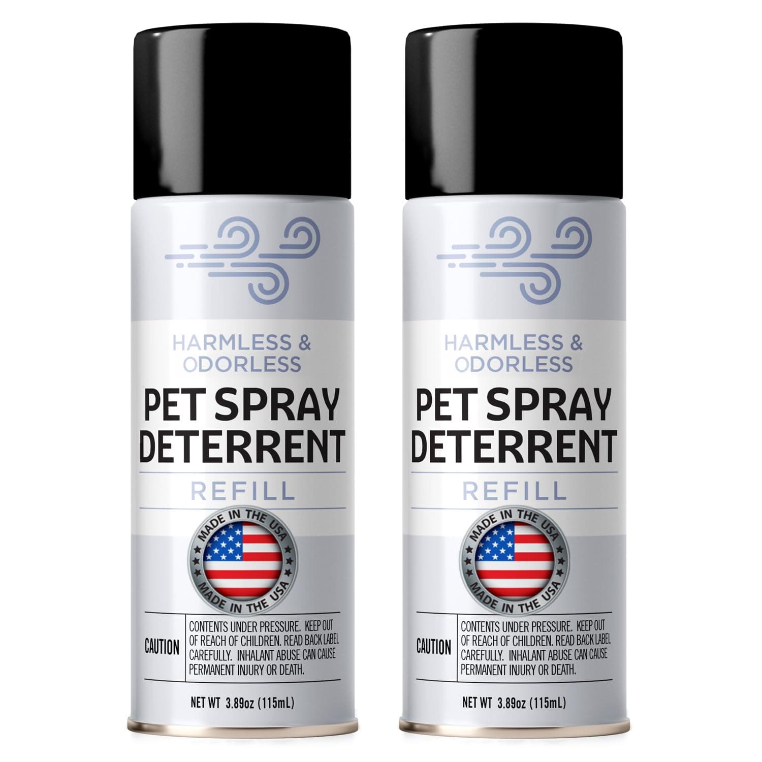 Compatible Refill for PetSafe SSSCat Motion Sensor Device, [2 Pack] Gentle Pet Training Aid for Home Boundaries – Non-VOC, Family-Safe Spray – Made in The USA. Holds about 75-100 Sprays Per Can