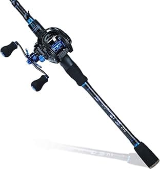 Sougayilang Fishing Rod and Reel Combo, Telescopic Casting Rod Baitcasting Reel with Carrier Bag Baitcaster Combo for Freshwater Saltwater