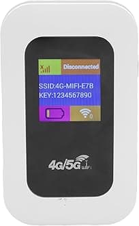 WiFi Mobile Hotspot, 300Mbps High Speed 4G Unlocked WiFi Hotspot Device, Wireless Network Portable Router with SIM Card Slot for Travel, Support 10 Users