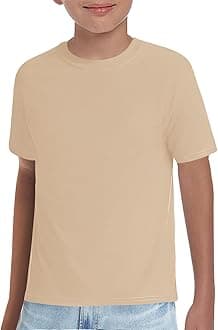 Boys T-Shirts Kids Short Sleeve Crewneck Solid Basic Tees Casual Tops 5-14 Years