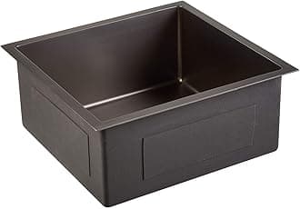 BLACKADO PREMIUM SINKS 304 GRADE STAINLESS STEEL SINGLE BOWL HAND MADE KITCHEN SINK B (24 * 18 * 10, 24 * 18 * 10 PREMIUM BLACK) - SATIN FINISH