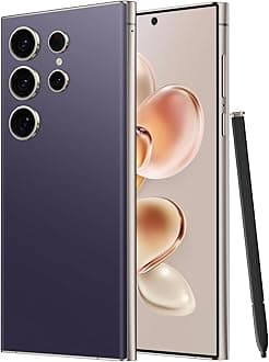 I24 Ultra Unlocked Smartphone,6GB+256GB Built in Pen with128GB Memory Card cell phone Android 13, 6.8"HD Screen Unlocked Cell Phone, 6800mAh, 48MP+108MP Dual Camera/Fingerprint Lock (Dark purple) | Built in Pen, cell phone, Android 13, 6.8"HD Screen, Unlocked Cell Phone, 6800mAh