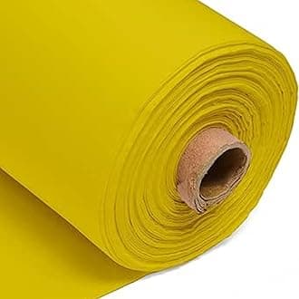 100% Cotton Fabric 60 Inch 150cm Wide 150GSM Material for Sewing, Dressmaking, Quilting, Curtain Linings, Pillowcases & Totes Fabric by The Half Metre by Discount Fabrics LTD(Sunshine Yellow, 5m)