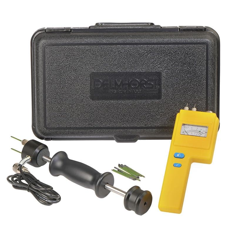 J-4/PKG Analog Pin Moisture Meter Package/Includes Meter, 26-ES Hammer Electrode, Extra 496 pins for The 26-ES Electrode and Carrying case.