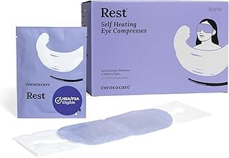 CorneaCare Rest: Self Heating Warm Compress for Dry Eyes | Heated Eye Mask for Fast Relief | No Microwave or Washcloth Needed | Travel Ready | 30 Count