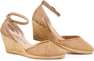VISCATA Handmade in Spain Ullastret Suede 3" Wedge, Fashion Ankle-Strap, Closed Toe, Classic Espadrilles Heel