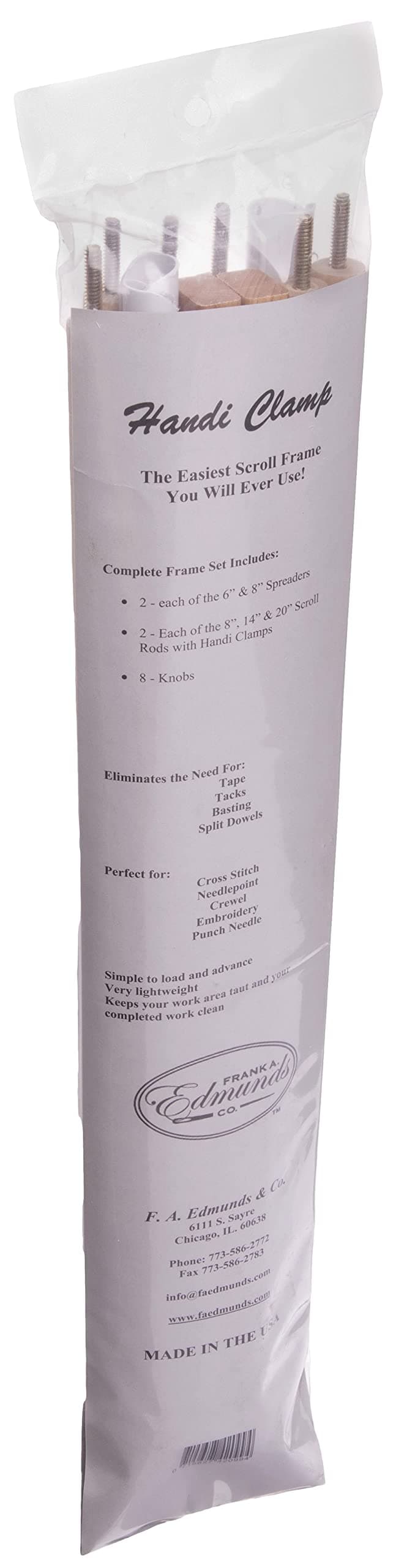 Edmunds HC-CS Handi-Clamp Complete Frame Set, Multi Size, Natural Wood