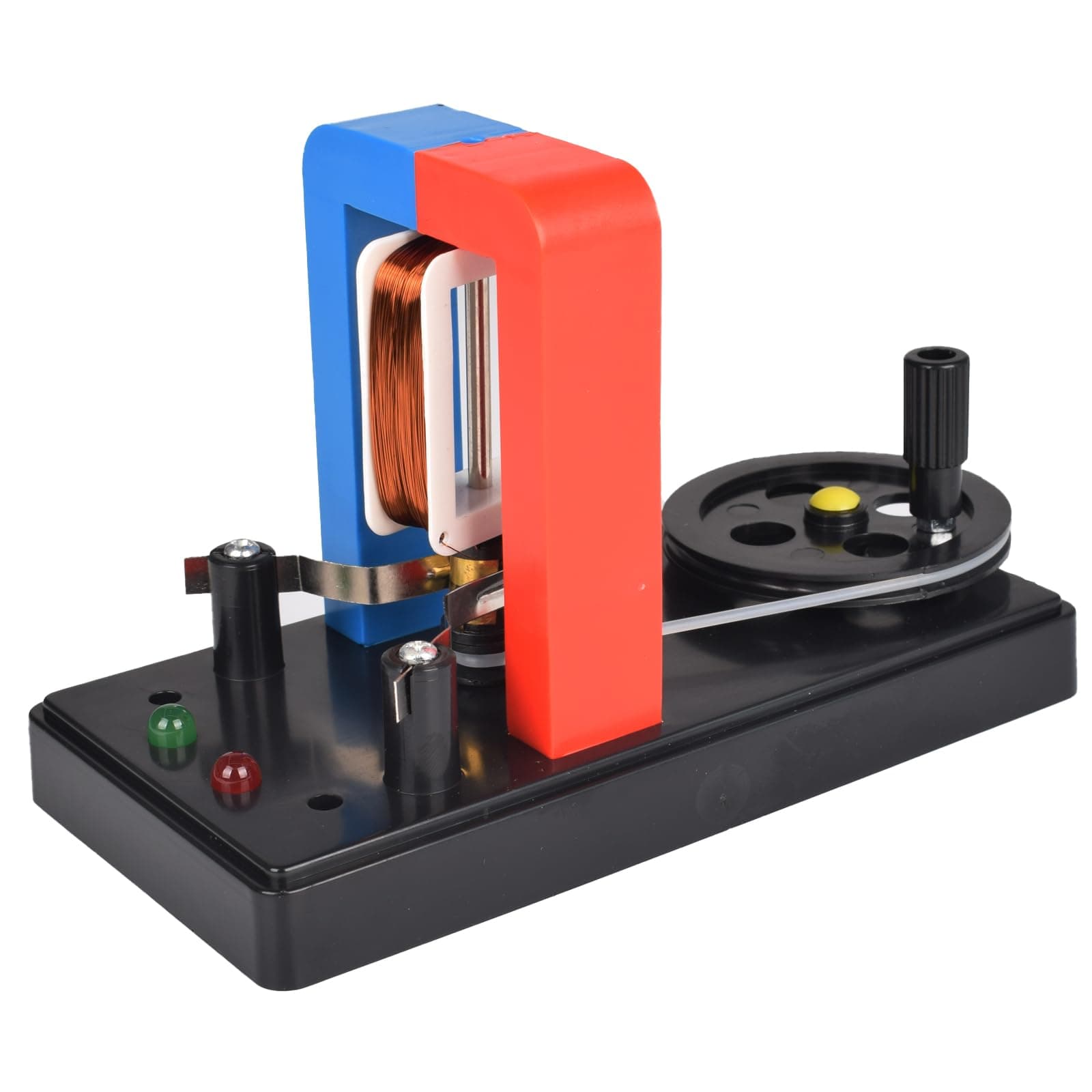 EUDAX School DIY Dynamo Lantern Educational STEM Building,Labs Demonstration Motor Activity Teaching Model Hand Cranked Power Electricity DC Electric Generator Physical Science Experiment Education