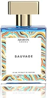 - Arabian Aroma Sovage Perfume for Men – Long Lasting Extrait De Parfum with Calabrian Bergamot, Lavender, and Cedarwood – Strong, Wild and Fresh Masculine Fragrance for Day & Nights – 50ml