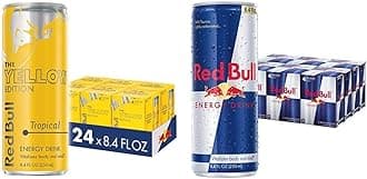 Tropical & Original Energy Drink Bundle, 8.4 Fl Oz, 48 Cans (12 Packs of 4)