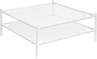 STORAGE MANIAC Sweater Airer Mesh Stacking Drying Rack for Delicate Horizontal Drying Portable Indoor Outdoor White Pack of 2