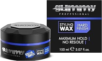 Gummy Professional Hard Finish Hair Wax - Maximum Hold Styling Wax - Transparent Water-Based Non-Greasy Formula - Leaves No Residue, Washes Out Easily - Watermelon Scent - 5.07 Fl Oz Single Pack